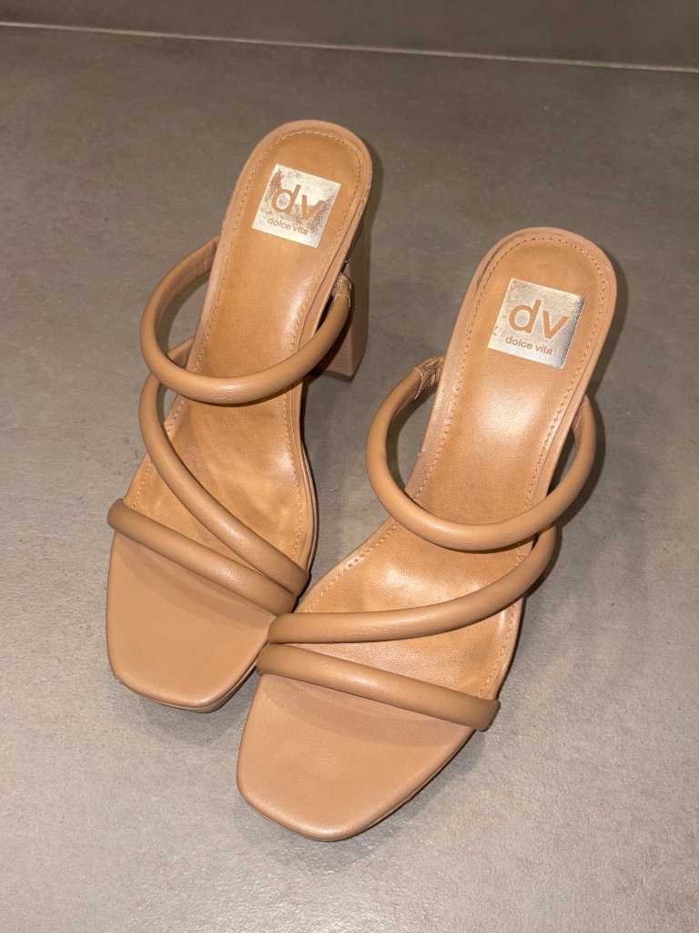 Dolce Vita Nude Strappy Platform Heels